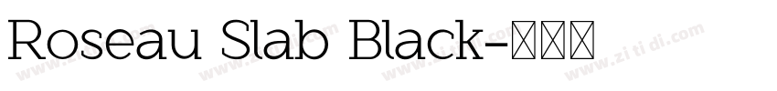 Roseau Slab Black字体转换